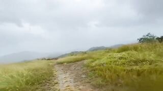 Pinay girl tried risky sex on the mountain top