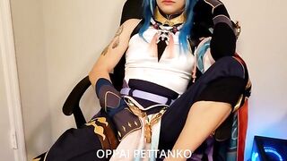 Cosplay slut Xiao gets caught masturbating by Zhongli’s keen sense
