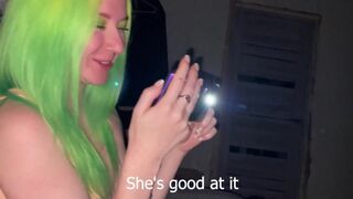 Girl sucked her friend's boyfriend’s cock for a bet at the party