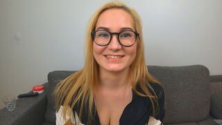 Real casting with a beautiful girl from the streets of the Czech Republic