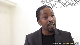 Naughty Alena Croft fucks with a big black man’s huge cock