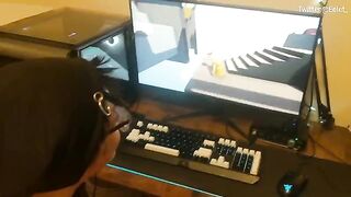 A couple challenges each other with a sexy video game twist