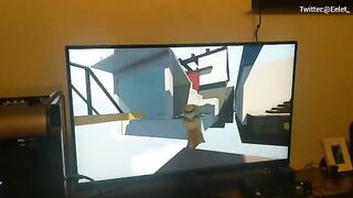 A couple challenges each other with a sexy video game twist