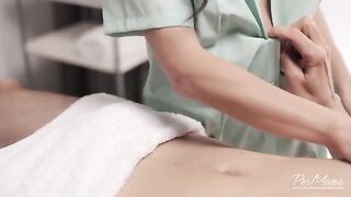A happy ending massage for a man from a sexy masseuse