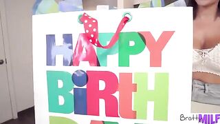 Busty stepmom Victoria June celebrates special day with her stepson