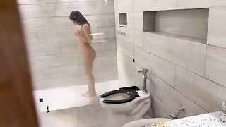 The couple has no shame and passion in the shower!