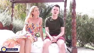 A passionate blowjob in the mouth, a stunning outdoor encounter with a blonde