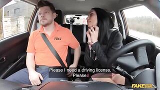 The girl is obviously trying to seduce a stranger in the car