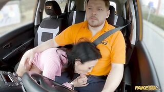 The girl is obviously trying to seduce a stranger in the car