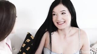 Skinny teens in anal sex with care in this hot video