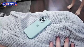 A girl saw a guy peeping at her while she showered