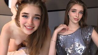Cute Ukrainian girl gets fucked by two guys on cam