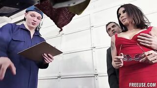 I had to fuck with a hot girl because her car was repaired for free