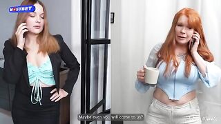 Hot threesome sex with my stepmom and teacher, featuring steamy role-play action