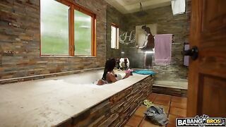 The beginning is the most interesting, honey! Watch our steamy bathroom scene!