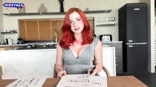 A Russian teacher with glasses fucks her student hard