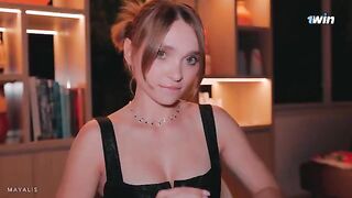 A cute girl has rough sex with a stranger, asking if he sees her future