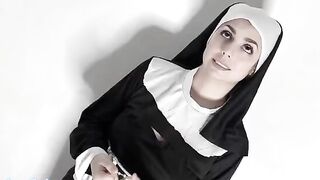 Nun's vow of chastity broken with a huge tit