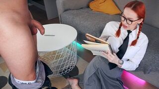 The girl thinks she will have to suck dick again