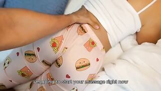 She warms up with massage before getting intimate