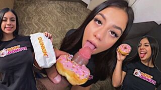 And dessert is dick! - 18 y.o. Latina with perfect natural boobs