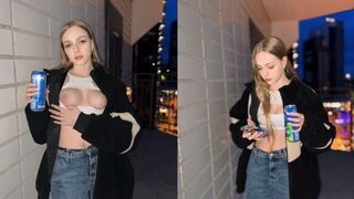 I will show you more than just my tits for the energy drink!
