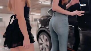 Two cute girls have their share of rough fun