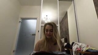 A hot blonde is waiting for you at her home, alone and eager