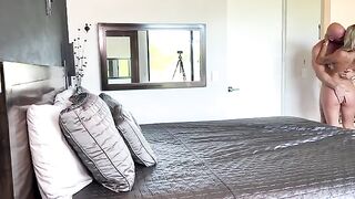 The guy tried to find his cock by feeling the girl’s pussy