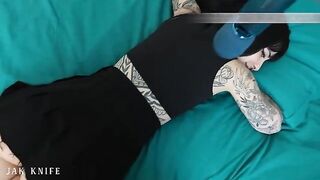 A girl has sex with her new vibrating toy in a commercial