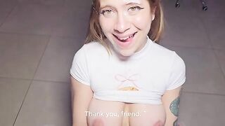 Waiting for a cumshot on her face
