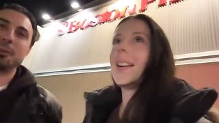 The guy checked the girl and treated her with passion