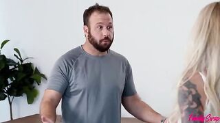 A girl varies her sex life while working out with a hot brunette