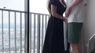 Continuation of the romantic meeting, part 2. The couple continues to enjoy each other