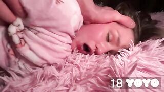 The guy did not let the distracted beauty sleep, pushing cock into pussy