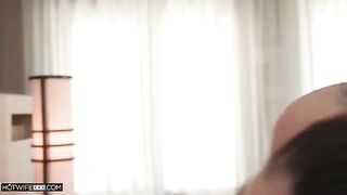The man was able to bring the girl to a very bitter orgasm