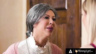 MILF Alexis Fawx, with her fake old maid look, gets fucked by stepdaughter