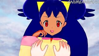 Iris, the Pokémon trainer, gets her pussy pounded by a horny Koikatsu stud