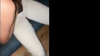 Amateur hotwife fucks a big black cock after the party, her husband films it