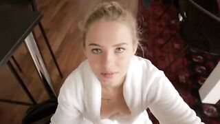Accidental ejaculation on step sister’s tits, she loved it