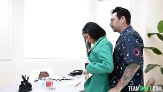 A girl is getting special treatment from her guy friend