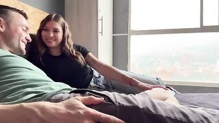 Girl in too many clothes, sexy and tempting but undressable