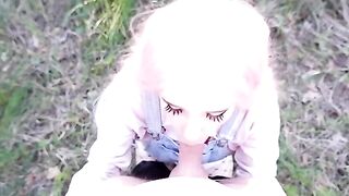 Her mouth is always hungry! A beautiful and delicious girl with a pink hairdo