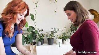 A man supports his girlfriend with his feet, showcasing a unique fetish