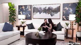 A young girl is having fun with her sexy older friend wearing stockings