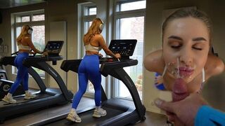 Fitness girl has a rough encounter in the gym, right on cam