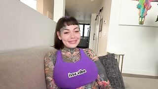 A girl with a split tongue loves to fuck