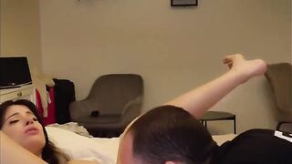 A girl came just to the point of orgasm, but she squeezed the sperm herself