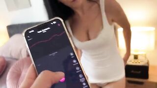 The remote control of the toy brings intense pleasure and orgasm