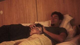 The lazy guy barely fucked, but the blowjob was so deep it shook him